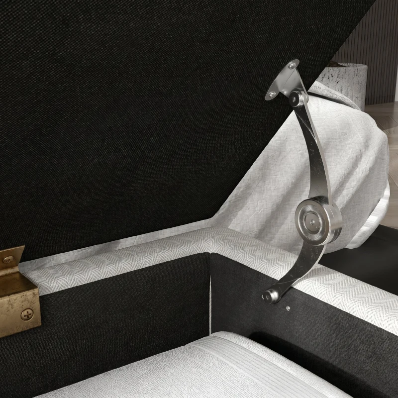 HOMCOM Banco para Pé de Cama Estofado em Tecido Sintético com Pernas de Aço e Assento Acolchoado 100x40x49 cm Creme
