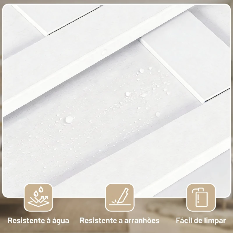 HOMCOM Porta Deslizante Dobrável com Ferragens 91,4x213,4 cm com Roldana Trilho de Aço Guia de Piso Puxador Branco