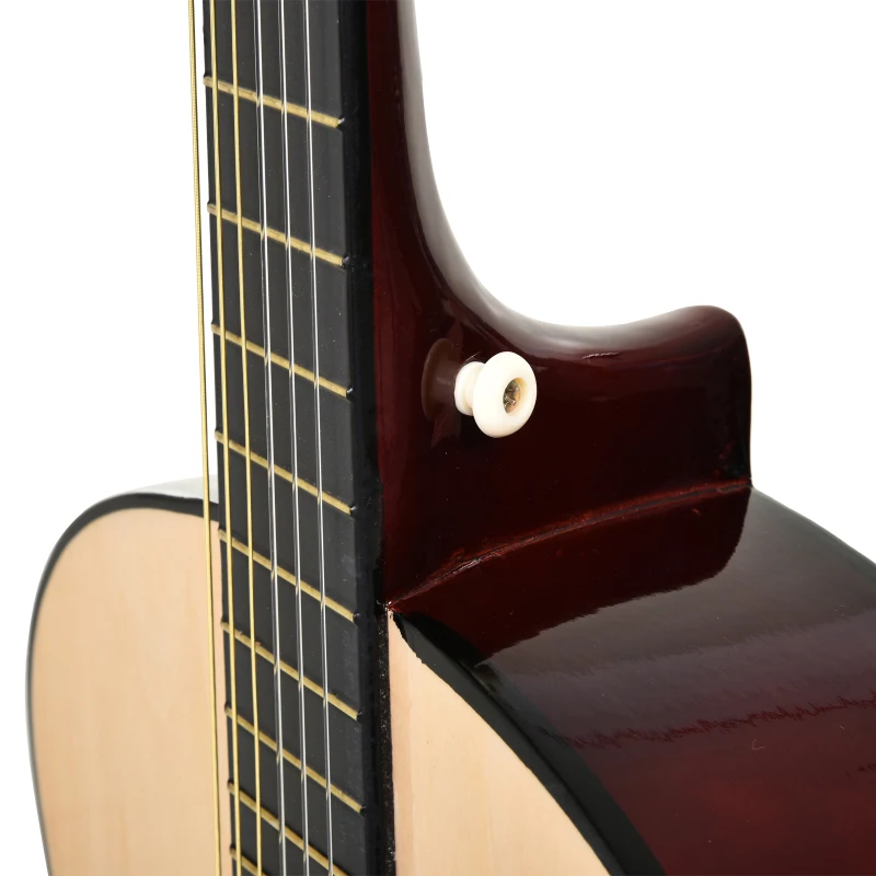 HOMCOM Chitarra Classica da 40" per Adulti con Custodia, Accordatore, 3 Plettri e 6 Corde Nylon di Ricambio