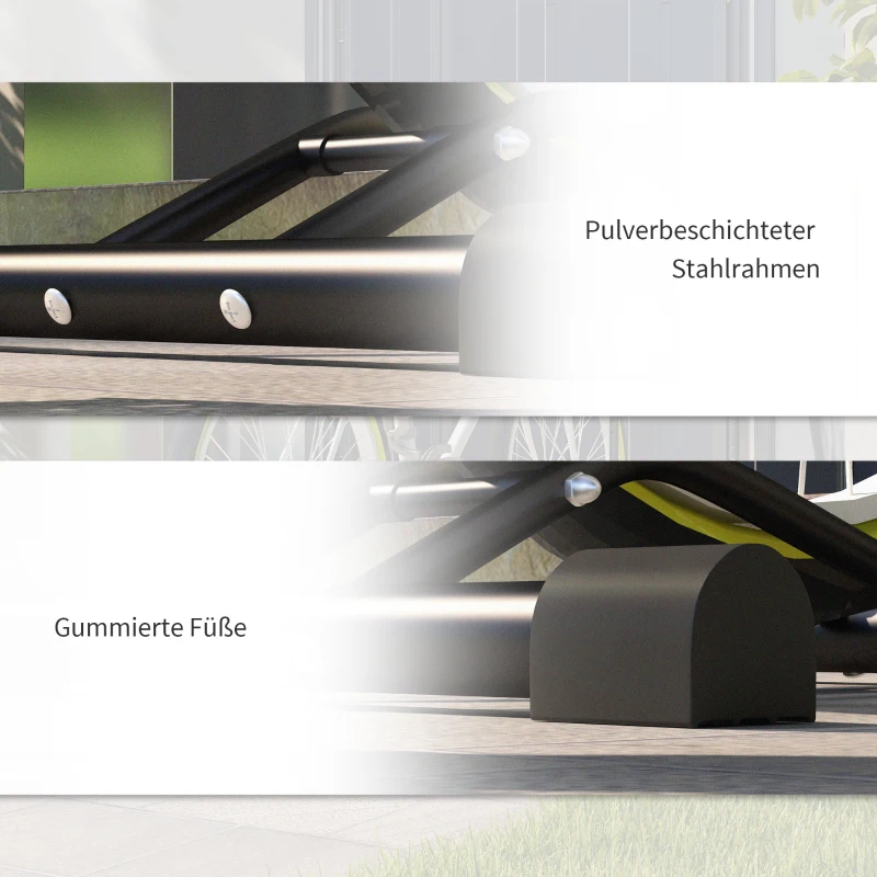 SPORTNOW Fahrradständer, vertikal/horizontal, für 24-29", 700c, 41 x 41 x 76-121cm, Stahl, Schwarz