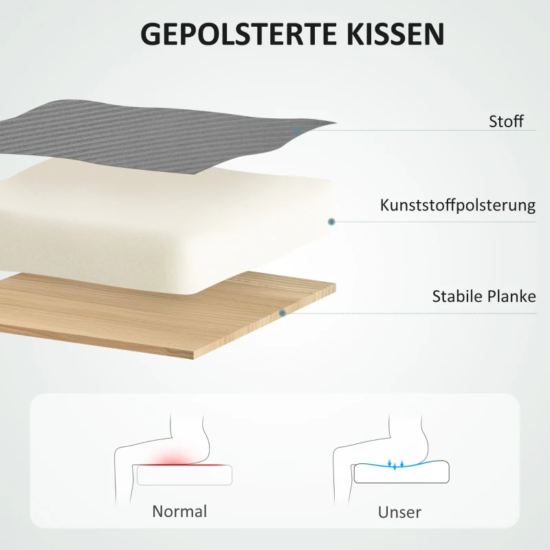HOMCOM Schreibtischstuhl, drehbar, rollbar, Netzrücken, Schaumstoffkissen, Grau