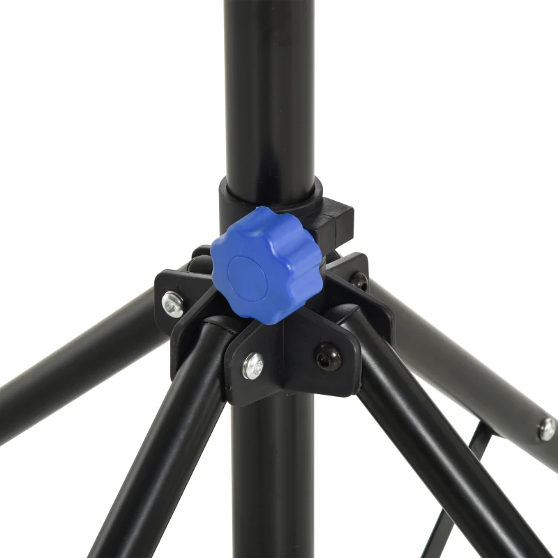 HOMCOM Fahrradmontageständer Zentrierständer Fahrradständer Reparaturständer vierbeinig mit Werkzeugablage Schwarz 144x144x117-170 cm