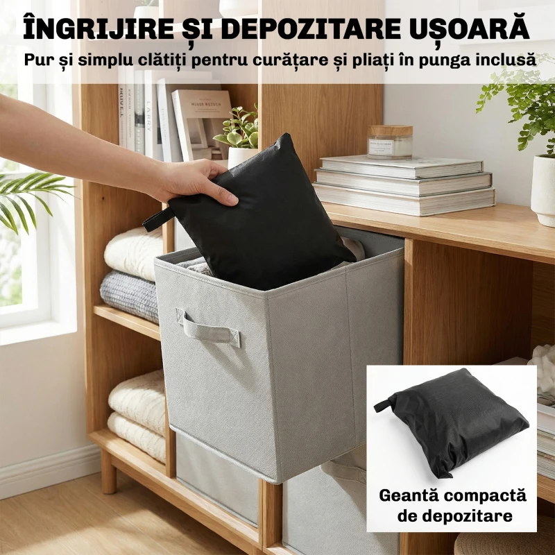Outsunny Huse pentru Mobilier de Grădină 4 Piese, Impermeabile, Negru