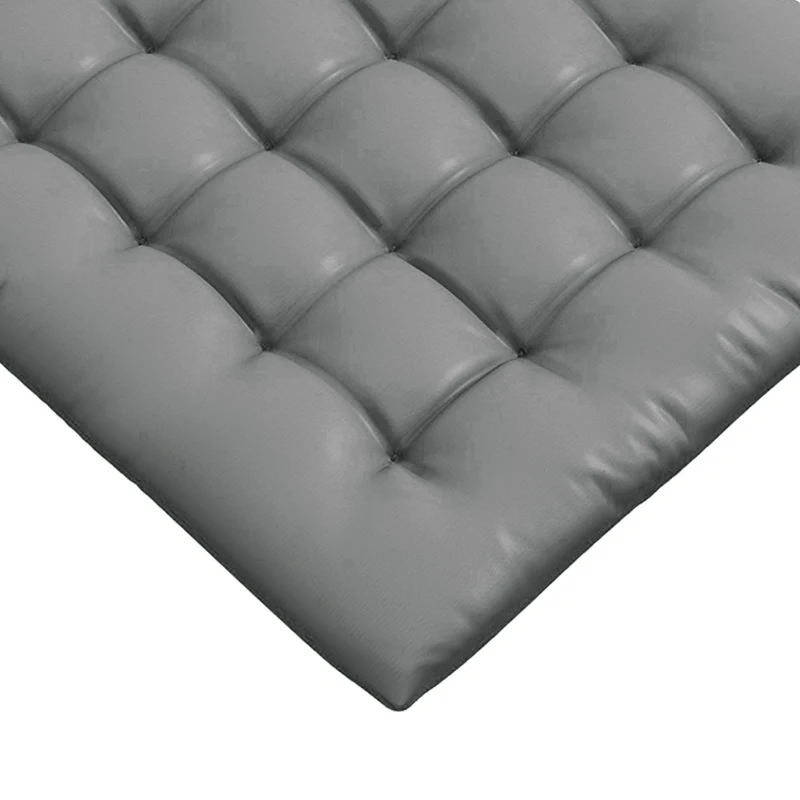Outsunny Conjunto de 6 Almofadas para Cadeiras de Jantar 40x40 cm 6 Unidades Almofadas para Cadeiras de Jardim Acolchoadas com Fitas Cinzento