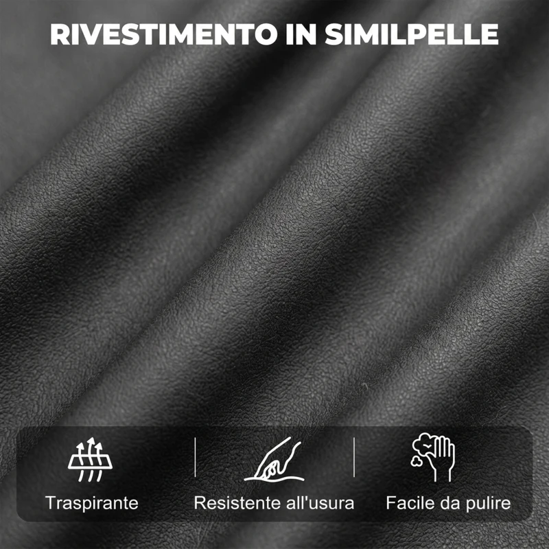 HOMCOM Divano 2 Posti Reclinabile Elettrico 135°, Massaggio e Riscaldamento, Tessuto Effetto Pelle, Grigio