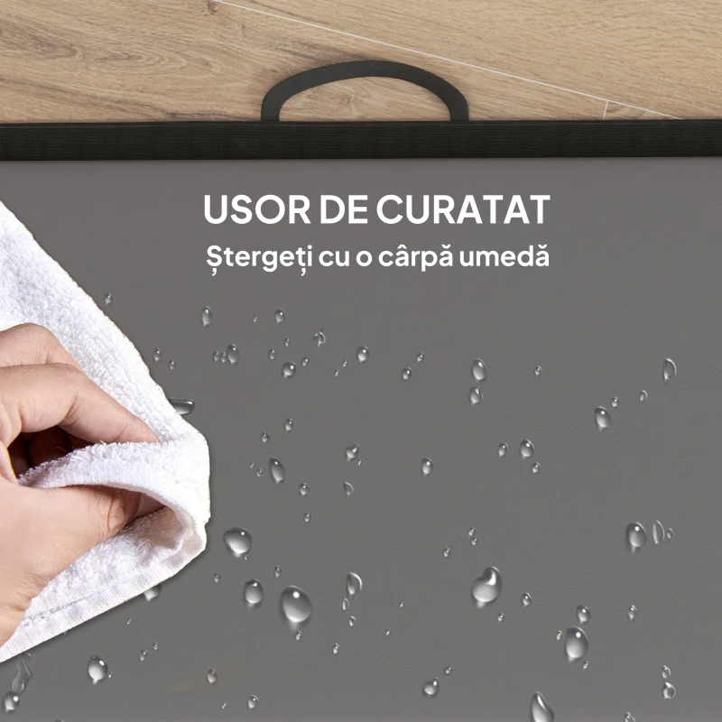 HOMCOM Saltea de Gimnastică Pliabilă, Saltea Fitness Groasă de 5 cm și Antiderapantă, 240x120 cm, Gri