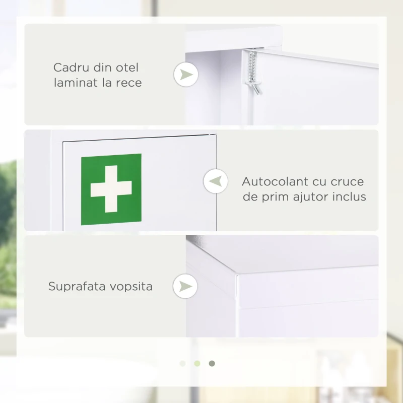 Kleankin Dulapior de Medicamente – Montabil pe Perete