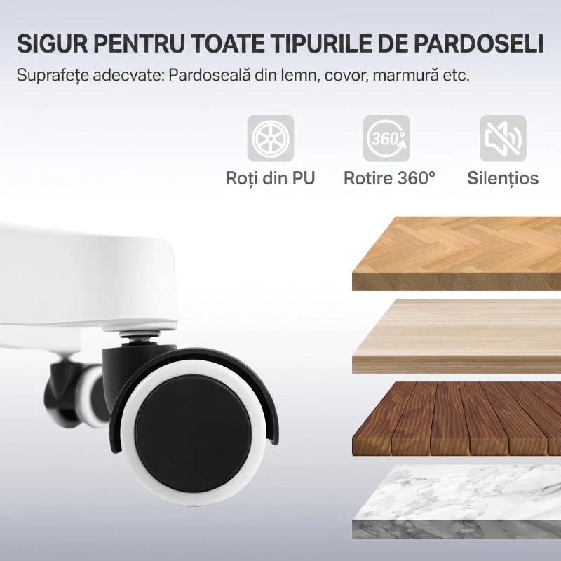 HOMCOM Scaun de Birou Ergonomic și Respirabil cu Suport Lombar Dinamic 4D, 64.5x62.5x112-122 cm, Multicolor