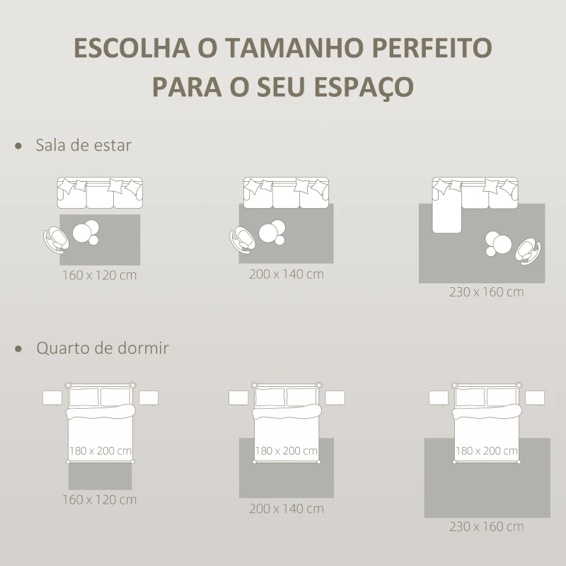 HOMCOM Tapete Sala de Estar 160x120 cm Tapete Pelo Curto Estilo Moderno Base Antiderrapante Tecida à Máquina Cinzento