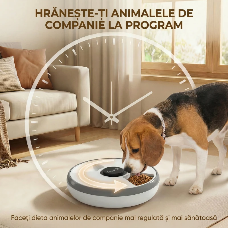 PawHut distribuitor automat cu timer