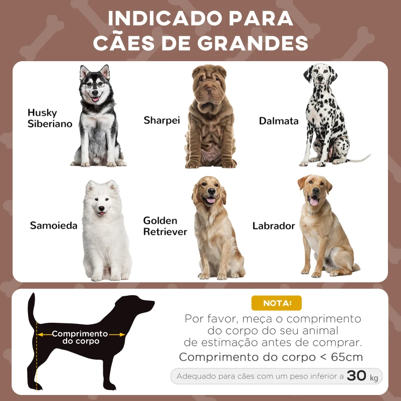 PawHut Cama para Cães Elevada com Toldo para Cães Médios com Estrutura de Aço e Bolsa de Transporte 106x76x94 cm Marrom Claro