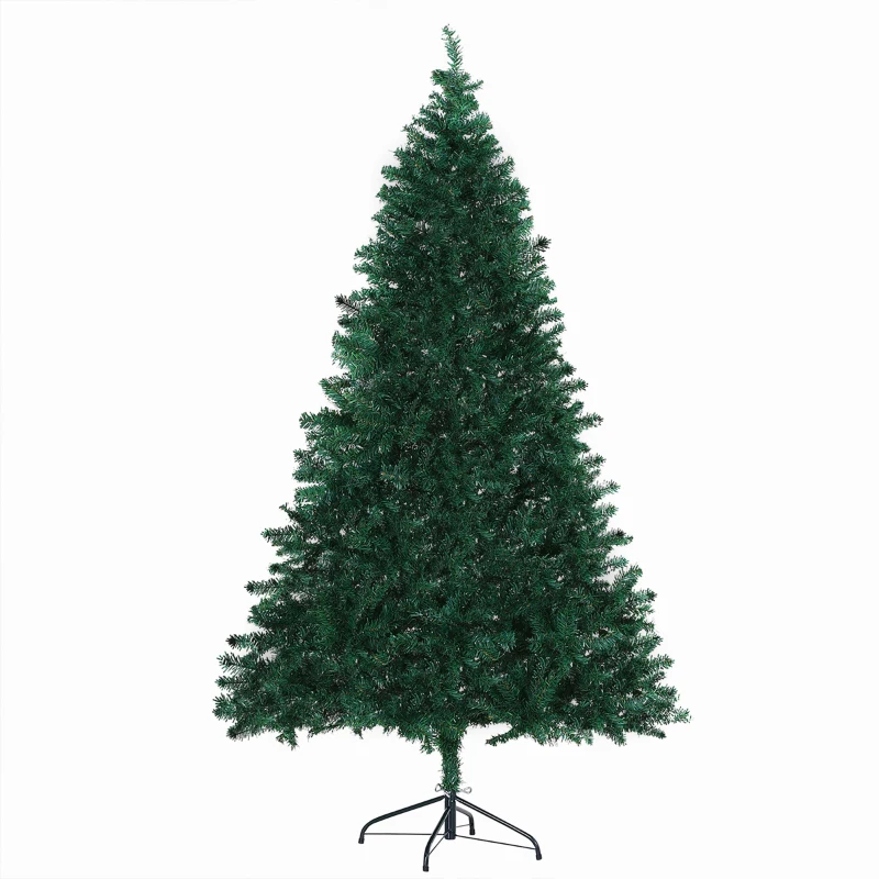 HOMCOM Weihnachtsbaum Christbaum Kunsttanne, 1,8 m, inkl. Ständer, Ø85 cm x 180 cm, Grün