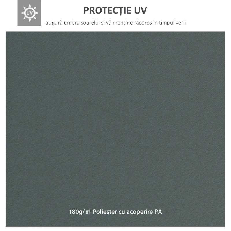 Outsunny Acoperiș de Schimb pentru Foișor 3x3m cu 2 Niveluri și Rezistent la Razele UV, Verde