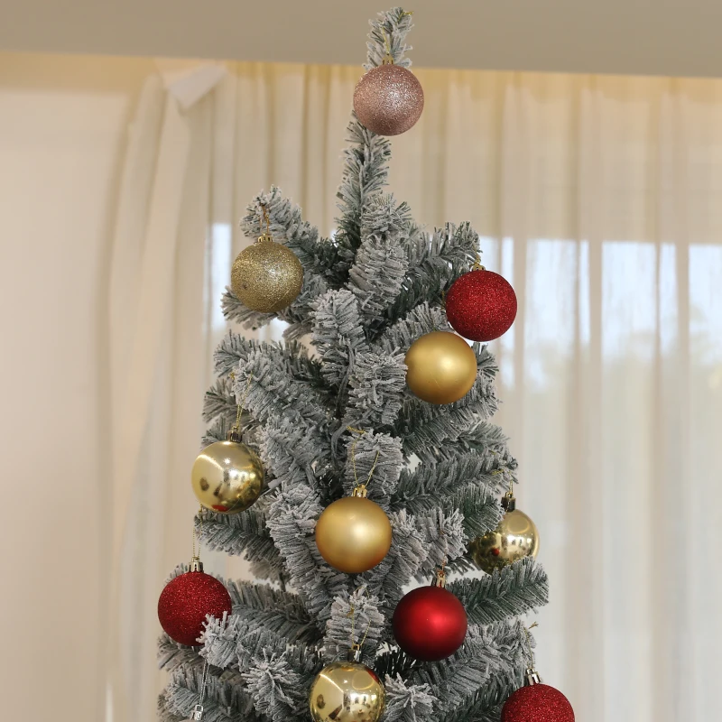 HOMCOM Árvore de Natal 225 cm Árvore de Natal Artificial com 220 Luzes LED de Duas Cores 519 Ramos e Suporte de Aço  Verde