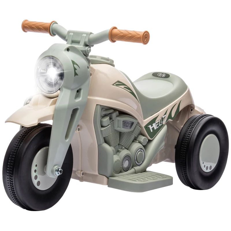 AIYAPLAY Kinder Elektro-Motorrad, 6V Kindermotorrad mit Musik, Blasen 2,5-3 km/h, für 2-5 Jahre Kinder(m-11)