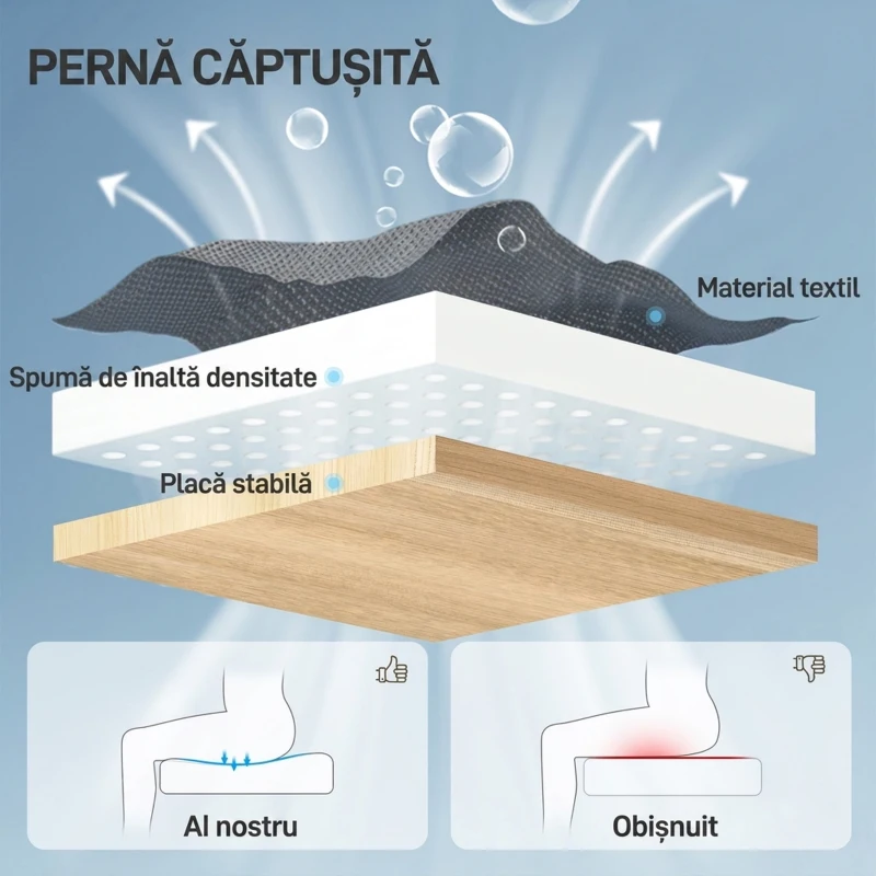HOMCOM Scaun de Birou Ergonomic și Respirabil cu Suport Lombar Dinamic și Suport pentru Picioare, 73x75x120-128 cm, Negru