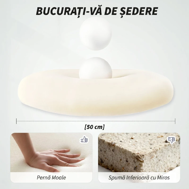 HOMCOM Scaun de Birou Ergonomic cu Brațe Reglabile, Spătar din Plasă și Tetieră, Gri