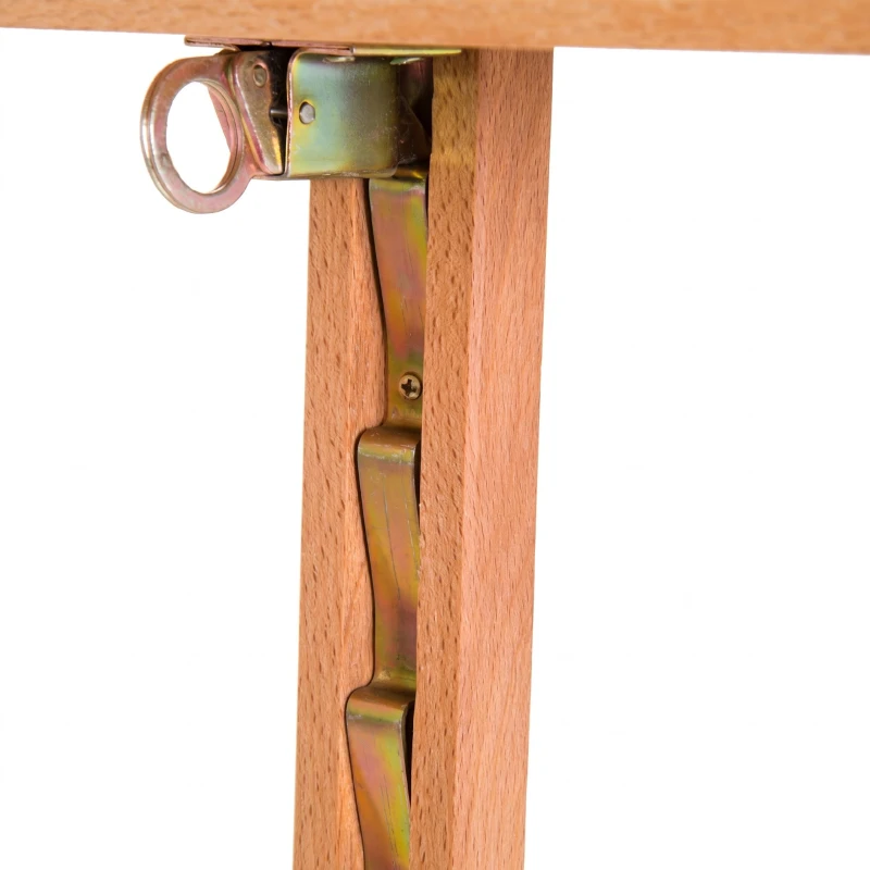 HOMCOM Cavalletto per Pittura Treppiede con Supporto per Tela Regolabile in Legno di Faggio, 65x68x174-230 cm