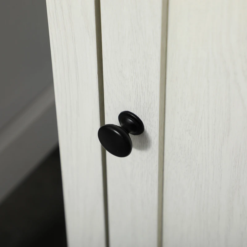 kleankin Coluna Casa de Banho com 3 Compartimentos Porta e Prateleira Ajustável 39,5x30x160 cm Branco e Madeira