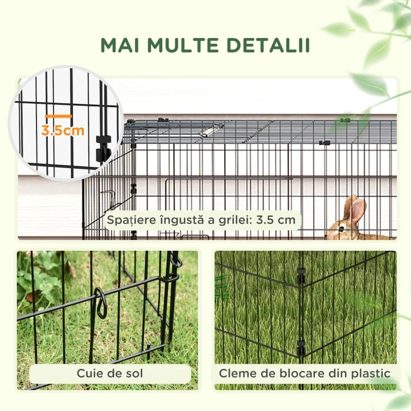 PawHut Cusca pentru Animale Mici, 185x75x50cm Verde