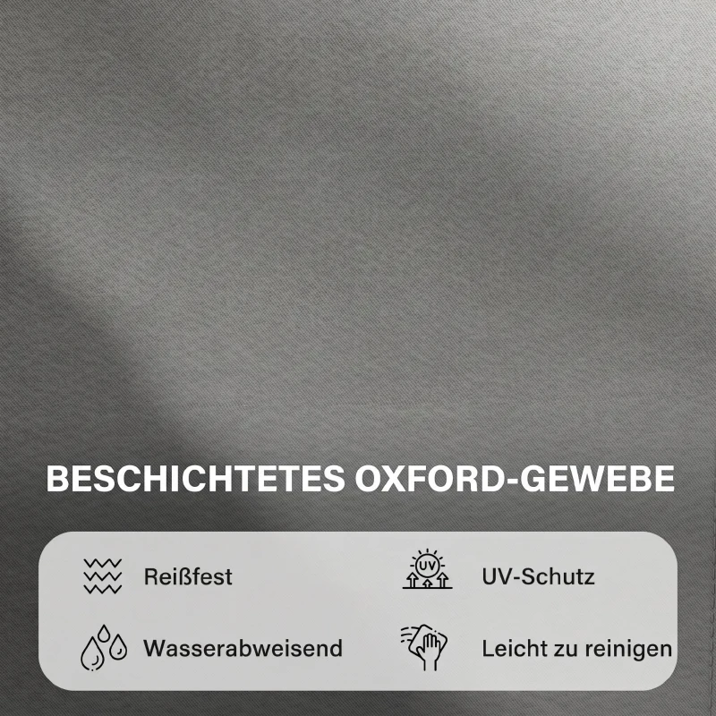 Outsunny Sonnenliege mit Gesichtsloch & Kissen, klappbar, wasserabweisender Bezug, Metallrahmen, Dunkelgrau