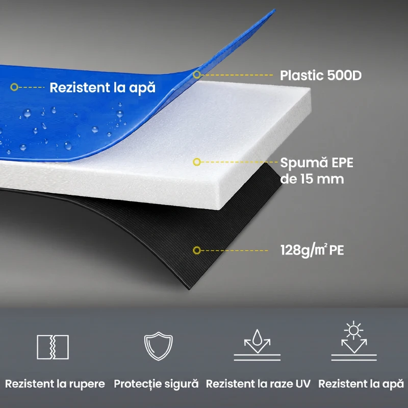 SPORTNOW Husă pentru Trambulină Ø305x30 cm, Pliabilă și Portabilă, din Plastic, PE și Spumă, Multicolor