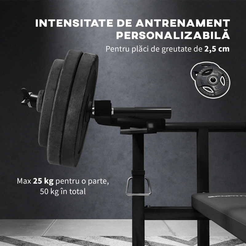 SPORTNOW Mașină pentru piept cu înălțime reglabilă din oțel, 150x150x60-85 cm, neagră