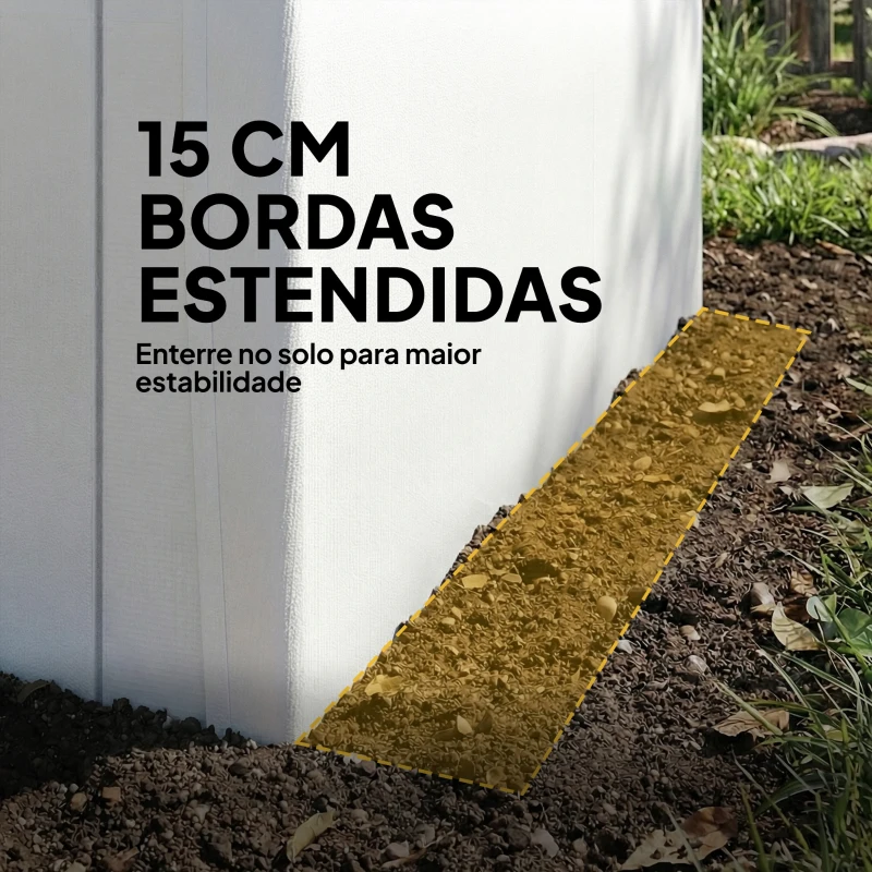 Outsunny Garagem Exterior 3x6 m Impermeável com Tecido PE Resistente e Estrutura de Metal Galvanizado UPF 30+ Branco