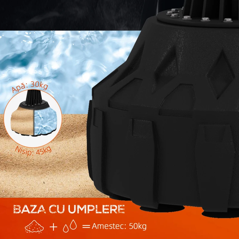 SPORTNOW Sac de box autoportant cu țintă reglabilă, bază umplibilă și ventuze, negru