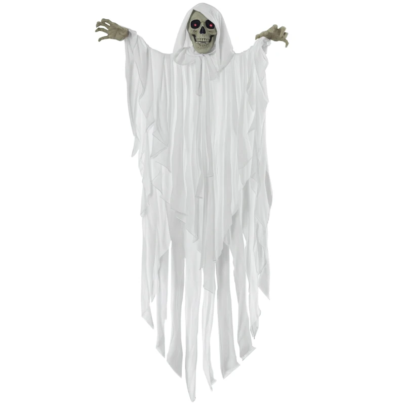 Outsunny Halloween-Dekoration Gespenst mit Spezialeffekten und Soundfunktion 91 cm x 19 cm x 153 cm