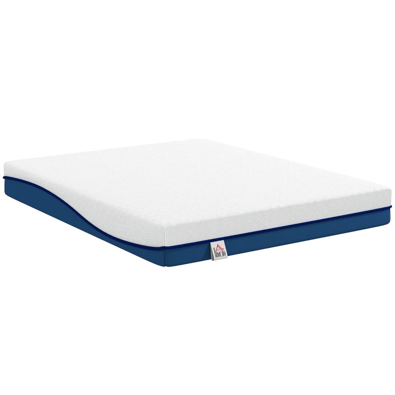 HOMCOM Matelas 160x200cm, matelas 2 personnes, mousse à mémoire de forme au thé vert, housse amovible lavable, fermeté moyenne