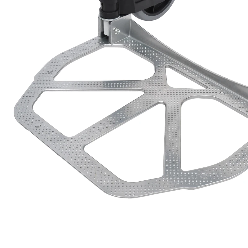 HOMCOM Chariot diable pliable leger telescopique charge 70kg en aluminium argent-noir