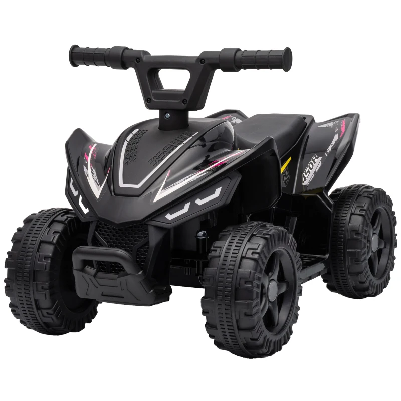 AIYAPLAY ATV Electric pentru Copii 18-48 Luni, 6V, 2 km/h, Sarcină 25 kg, Negru