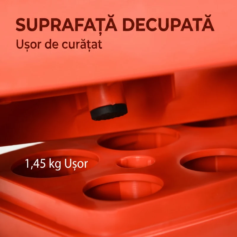 HOMCOM Step pentru aerobic reglabil pe 3 înălțimi 10-15-20 cm din plastic, negru și roșu