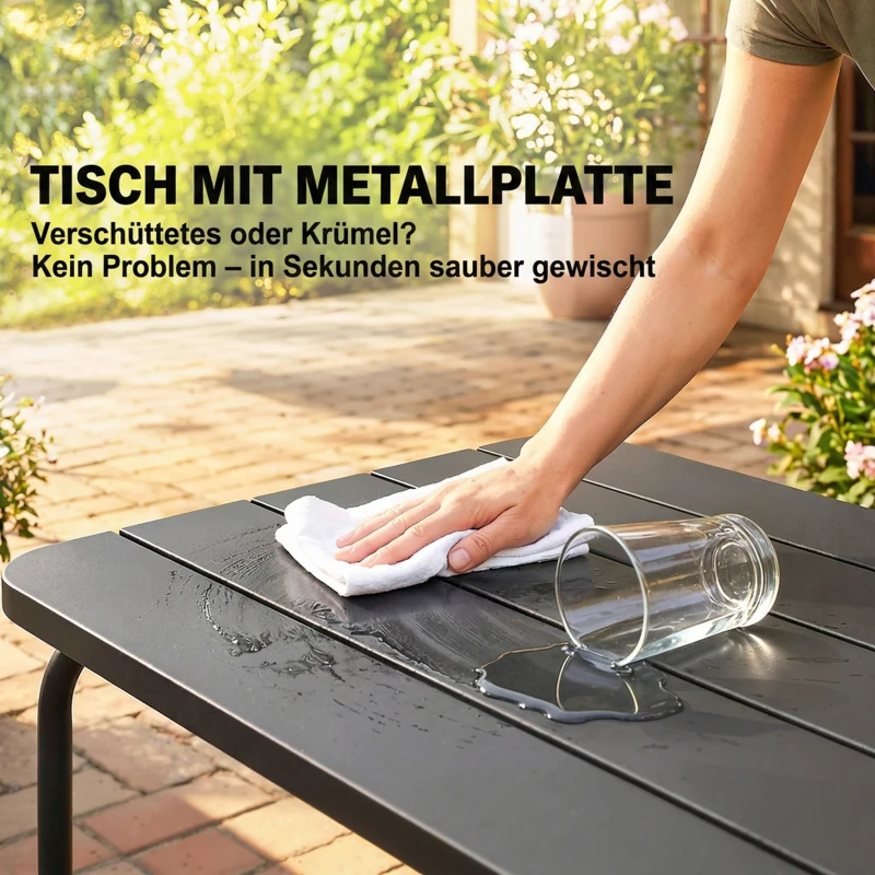 Outsunny Gartenmöbel Set 4-teilig Polyrattan Lounge-Set mit Zweisitzer 2 Sessel Couchtisch abnehmbar Kissen Bindebändern