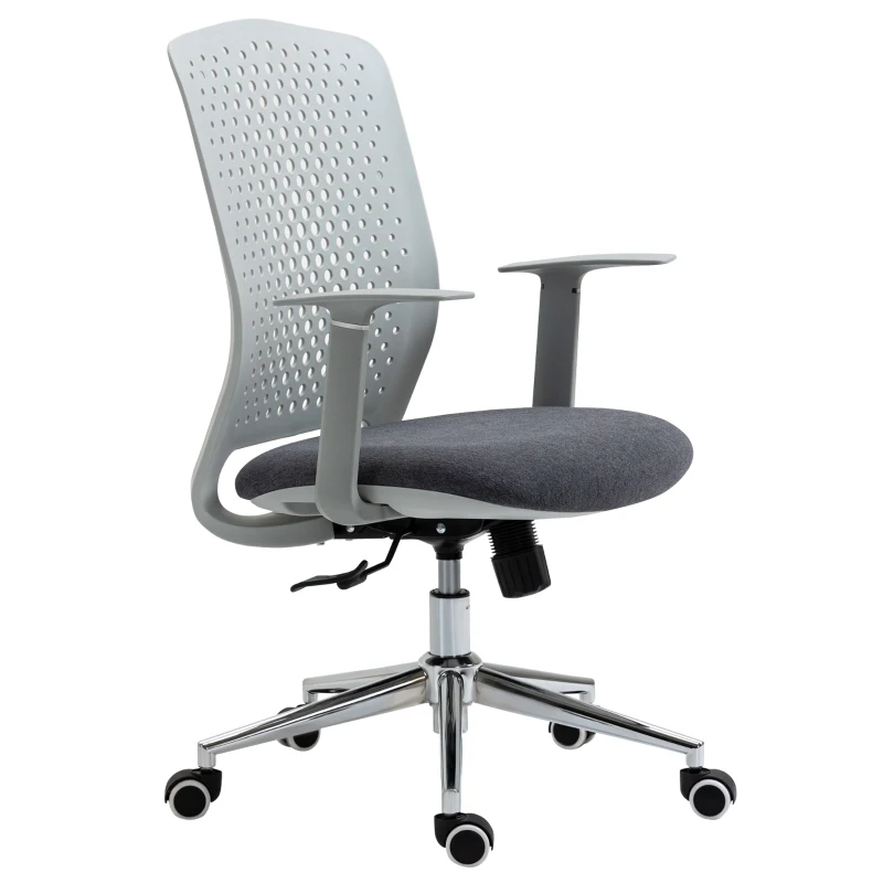 Vinsetto Bürostuhl drehbarer Chefsessel ergonomischer Computer-Arbeitsstuhl mit hoher Rückenlehne und Höhenverstellbar PP-Rückenlehne Schaumstoff höhenverstellbar 94,5-102,5 cm Grau