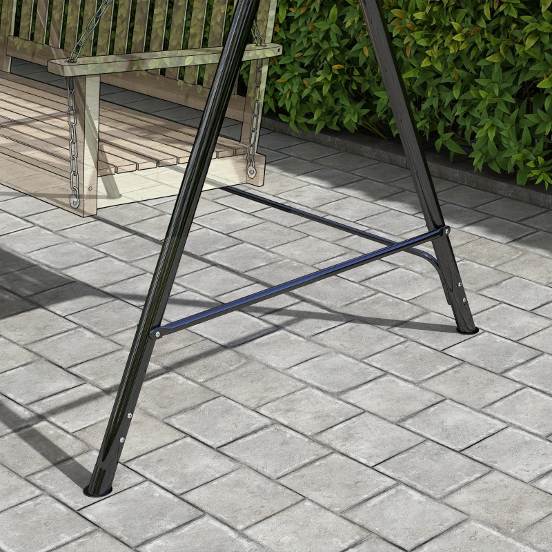Outsunny Suporte para Baloiço de Metal Estrutura de Baloiço Resistente com Pés em Forma de A Carga 220 kg  172x126x170 cm Bronze