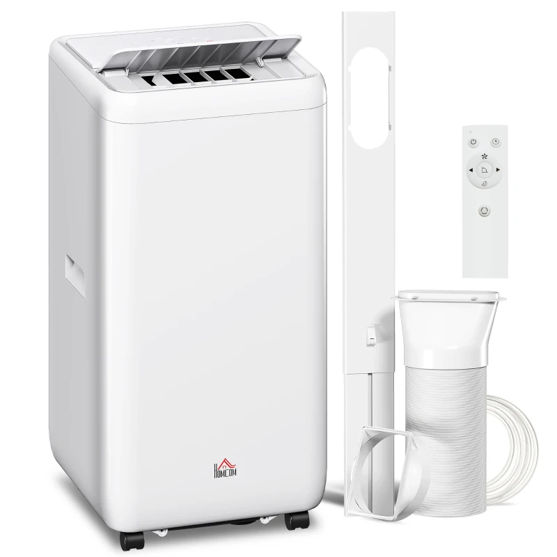 HOMCOM Mobiles Klimagerät mit Abluftschlauch 12000 BTU 3,5 kW, 5-in-1, 24h-Timer, Fernbedienung bis 35㎡