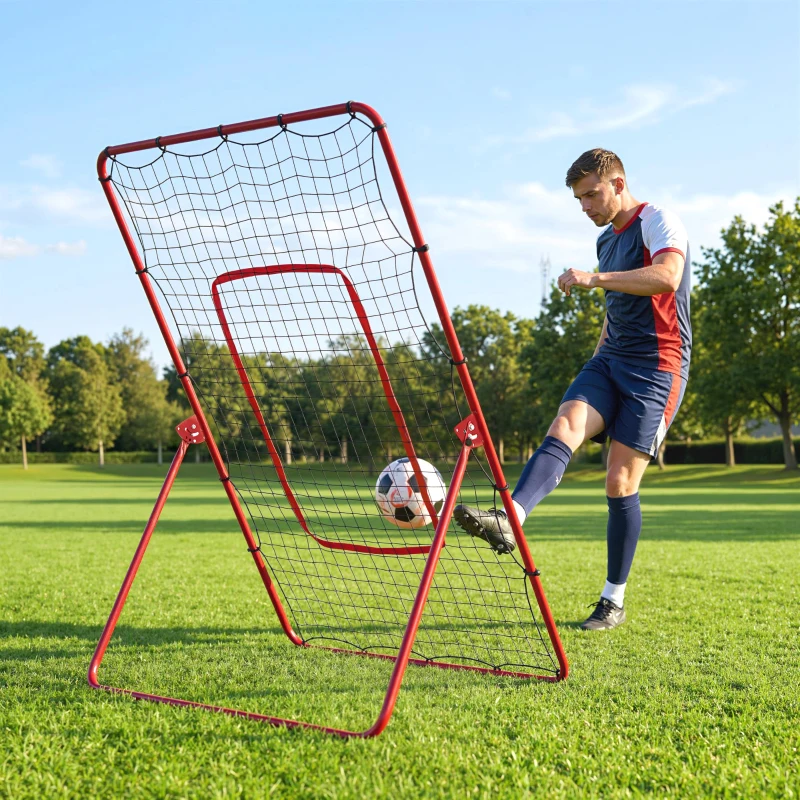 SPORTNOW Plasă Mare de Rebound cu Zonă Țintă, Neagră