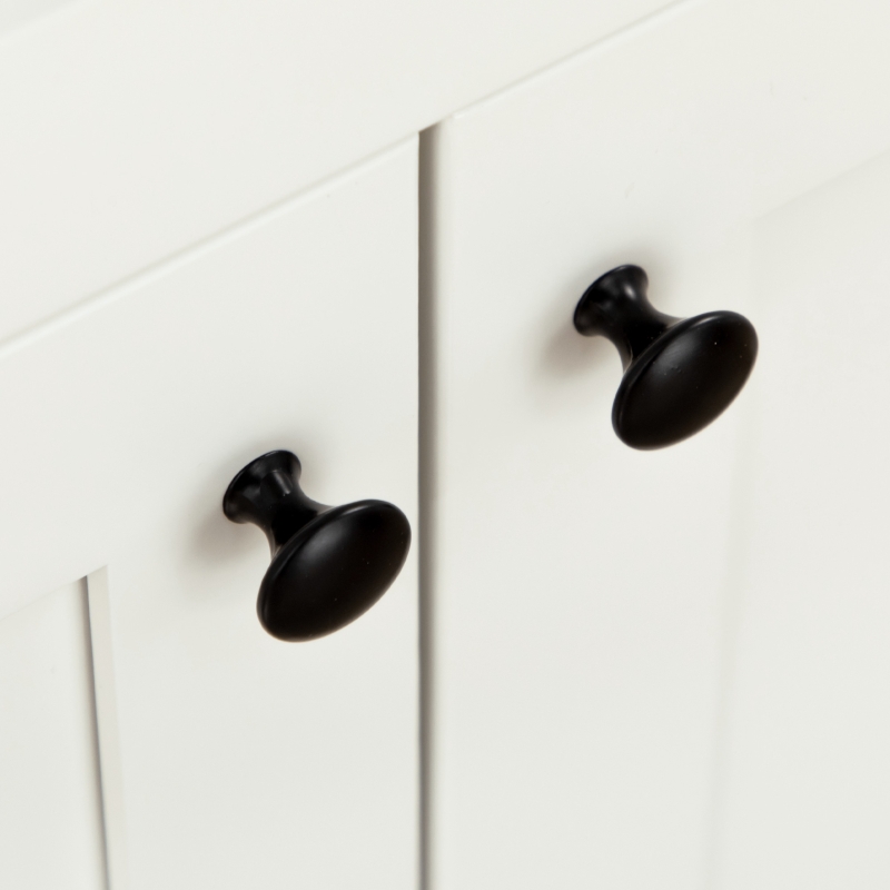 HOMCOM Desserte de cuisine à roulettes multi-rangements 1 tiroir 1 placard 1 portes-torchons blanc et plateau en bois