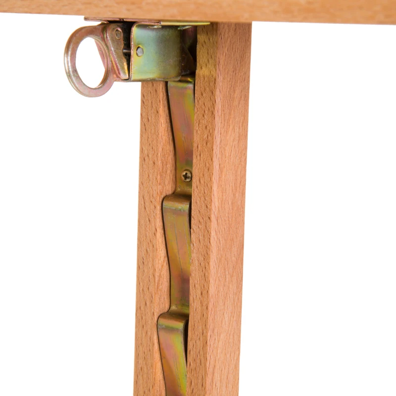 HOMCOM Chevalet d'Artiste sur Pieds, Inclinaison et Hauteur Réglables, Dim. 65L x 44l x 174-230H cm, Bois de Hêtre Clair