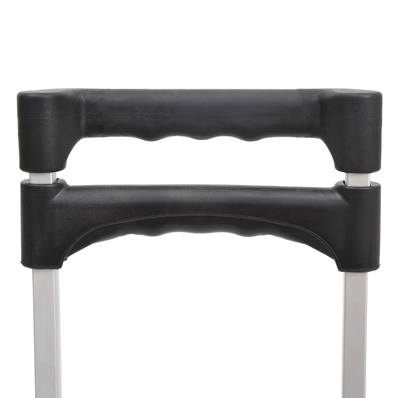 HOMCOM Chariot diable pliable leger telescopique charge 70kg en aluminium argent-noir