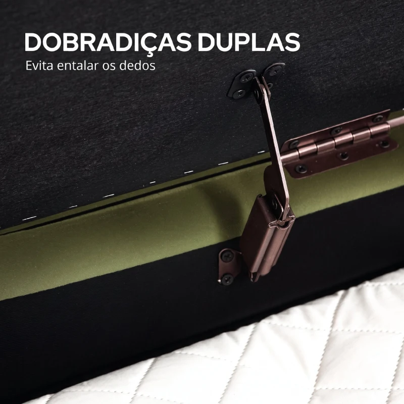 HOMCOM Banco de Cama com Arrumação em Veludo, Pés Dourados e Design Oval Elegante, 108x44x43,5 cm, Verde Escuro