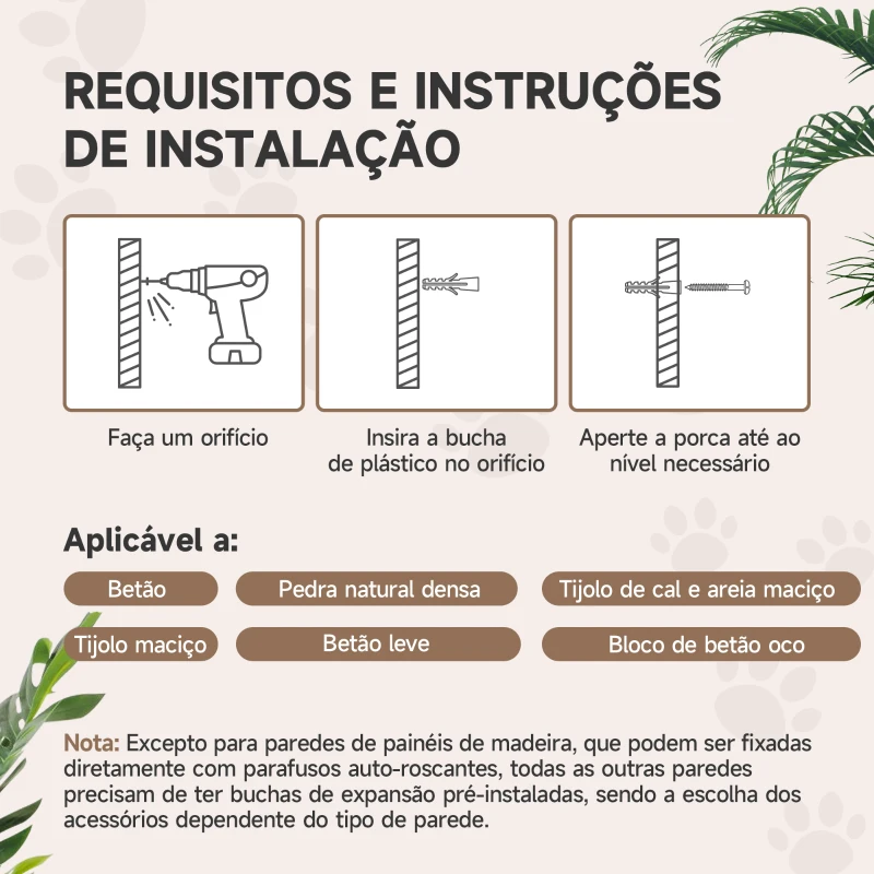 PawHut Conjunto de Prateleiras de Escalada para Gatos de 4 Peças com 2 Postes de Sisal e Plataforma para Saltar Cinzento