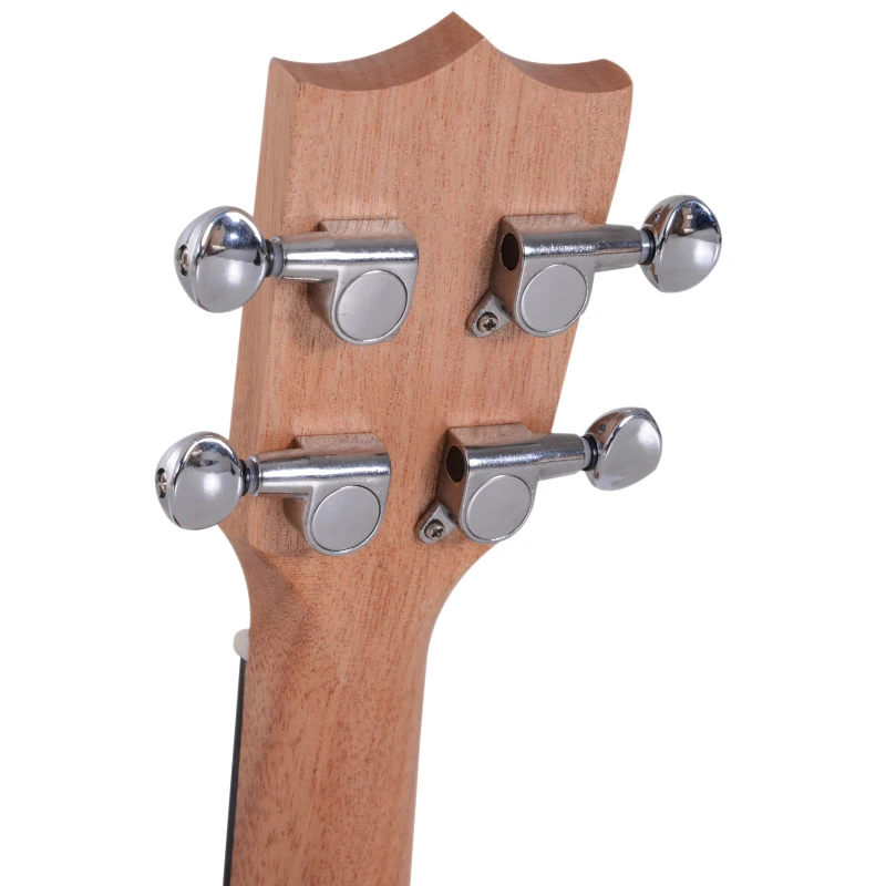 HOMCOM Ukelele Soprano para Principiantes con 4 Cuerdas de Nylon Ajustables Juguete educativo 53x17,5x6,2cm Madera