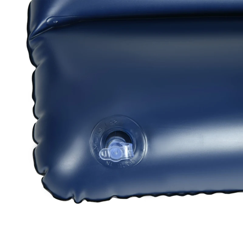 Outsunny Luftmatratze für 2 Personen, mit Handpumpe, weich & robust, 203x152x22cm, Blau