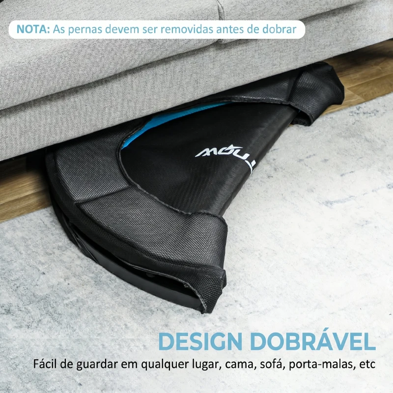 SPORTNOW Trampolim Fitness Ø102 cm Trampolim Fitness Dobrável com Estrutura de Aço Antiderrapante Ø102x22 cm Azul