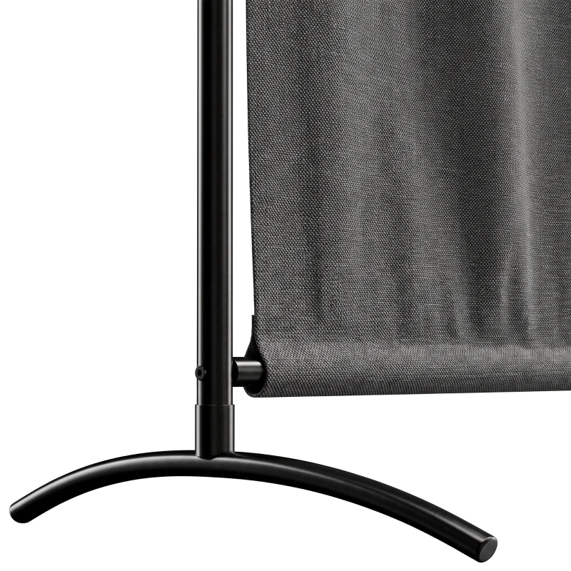 Outsunny Paravent Extérieur à Panneau Unique, Séparateur de Pièce de 180H cm avec Protection UV30+, Gris Foncé