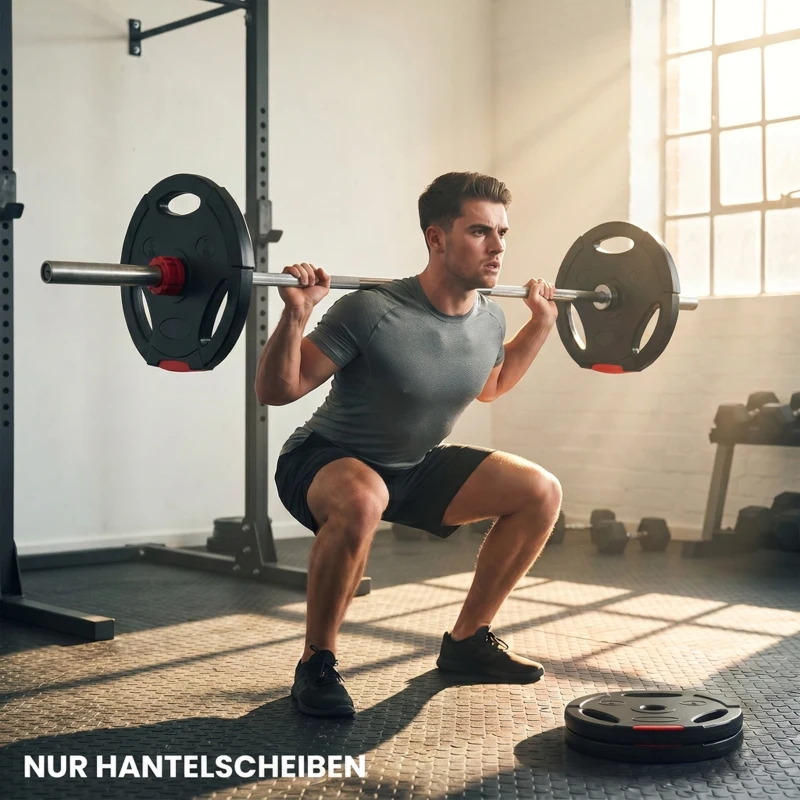 SPORTNOW 4er Gewichtsplatten-Set für Training, Fitnessstudio, Heimtraining, Stärke-Training, 2 x 5 kg und 2 x 2,5 kg, Schwarz