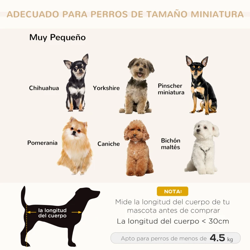 PawHut Sofá para Mascotas Sofá Estilo Moderno para Gatos Perros Pequeños con Respaldo de 3 Ondulaciones Patas Elevadas de Madera 63x43x40 cm Rosa